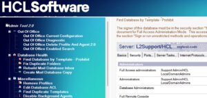 HCL Admin Tool